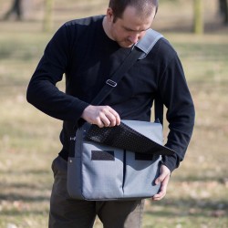 Męska torba na ramię, duża torba na laptopa - wykrój krawiecki i instrukcja szycia.