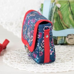 Torebka z ozdobnymi zaczepami - wykrój i tutorial