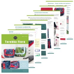 Torebka Flora - instrukcja szycia, tutorial, jak uszyć torebkę z klapką krok po kroku