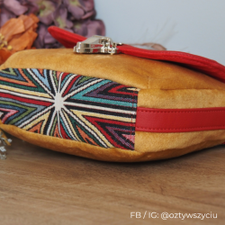 Torebka Flora uszyta przez testerkę wykroju FB/IG: @oztywszyciu