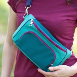 Wykrój na nerkę w 4 rozmiarach, saszetka na pas, tutorial