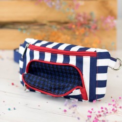 Wykrój na nerkę z kieszenią na przodzie - szycie nerki krok po kroku