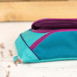 Wykrój na nerkę z klapką oraz zamkiem odszywanymi boczkami - jak uszyć nerkę, wykrój oraz tutorial