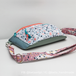 Nerka Hugo w rozmiarze XL wykonana z ekoskóry w połączeniu z welurem tapicerskim, uszyta przez testerkę wykroju @betaartpl