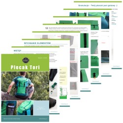Wykrój i tutorial - plecak turystyczny Tori, jak uszyć plecak, instrukcja PDF
